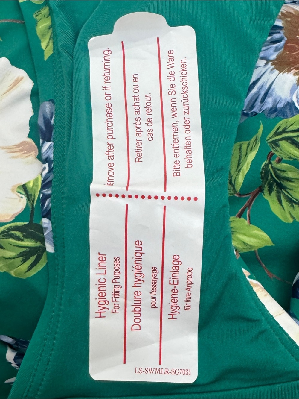NEW Lands' End Island Emerald Petunia Floral Monokini One Piece Swimsuit Sz 16 - Picture 12 of 12